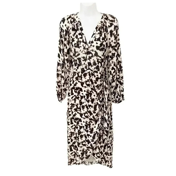 NWT Rails Tyra Midi Dress Blurred Cheetah Print size XS - Picture 3 of 14
